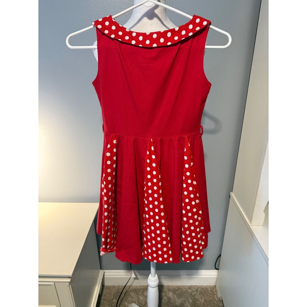 Blackbutterfly Red Polka Dot Rockabilly Fit Flare Dress Girls Size 9-10 Years